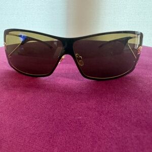 Gently Used Brown & Gold Versace Medusa Sunglasses. Unisex. Authentic.